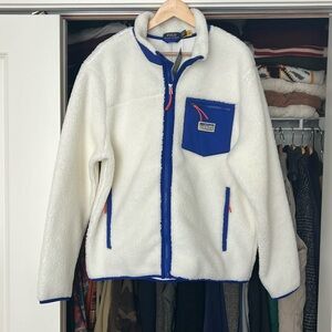 Polo Ralph Lauren Men’s Sherpa Fleece White Jacket Men’s Large